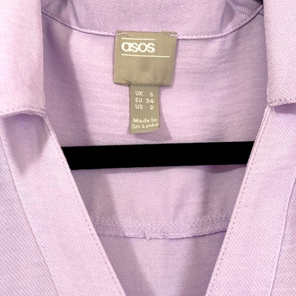 ASOS lilac  wrap dress US 2 EU 34 - Picture 3 of 5